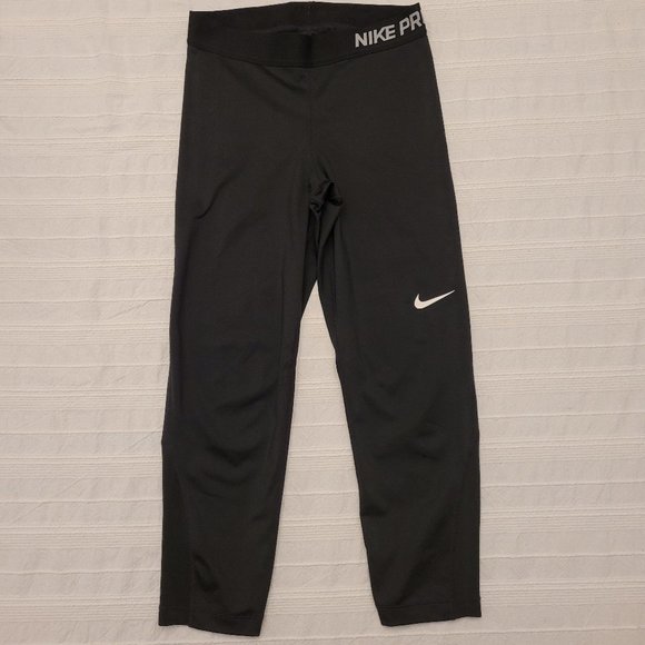 Ladies Nike Pro Crop Leggings- Black - Picture 1 of 4